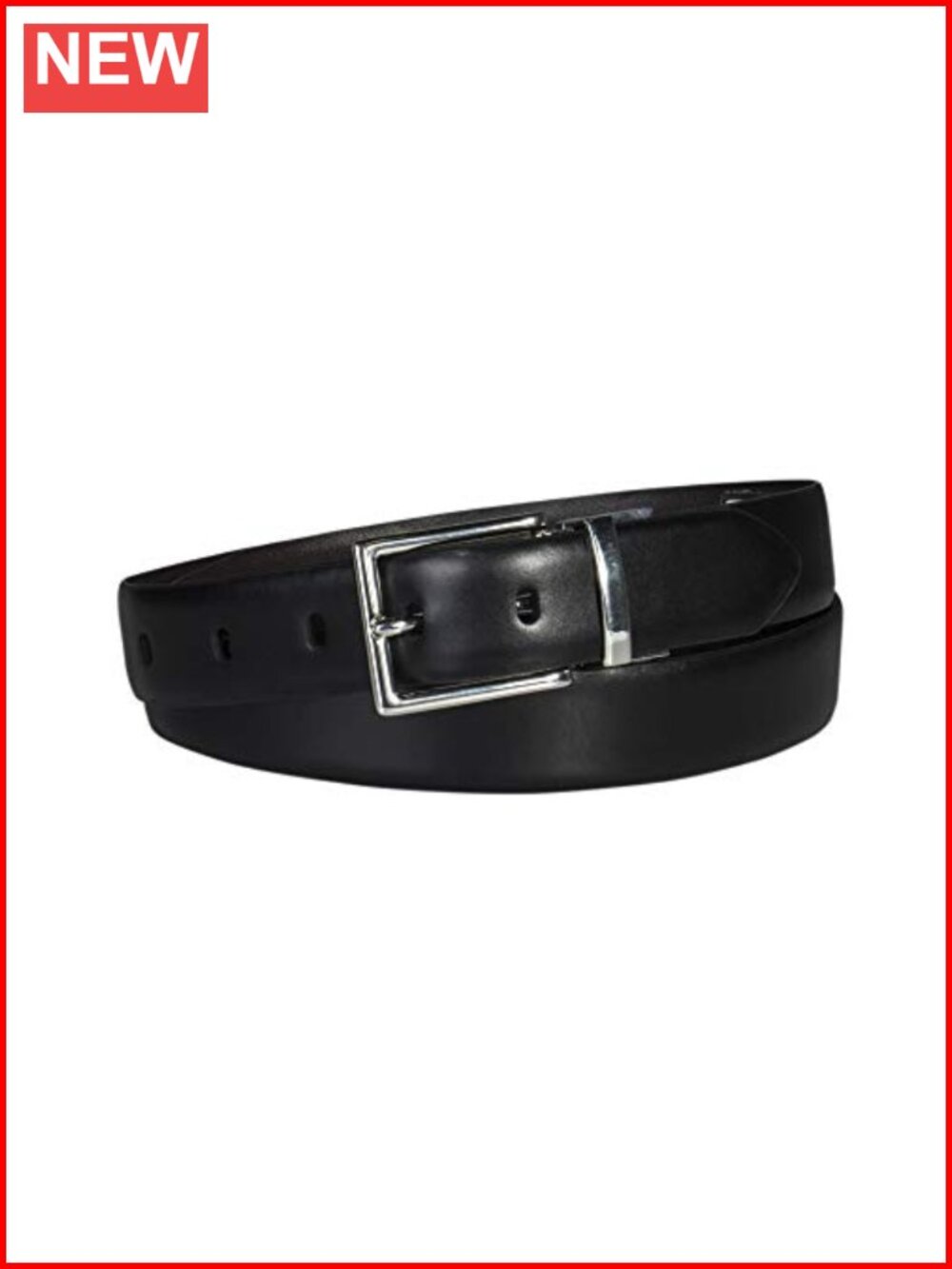 Reversible 2-in-1 Belt for Jeans Trousers Dresses, 1.25" Wide Strap, English Tip